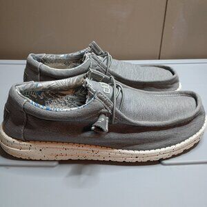 Hey Dude Wally Stretch Iron Gray Men's Slip On Shoes Size 12